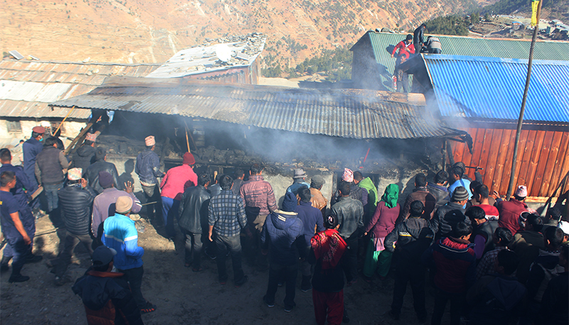 Fire guts two houses in Mugu